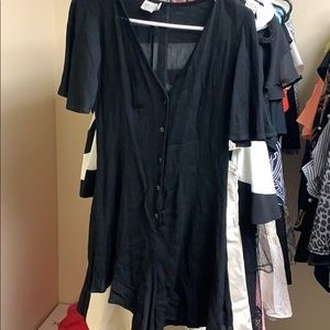 ASOS Black button down romper - Women’s size 6